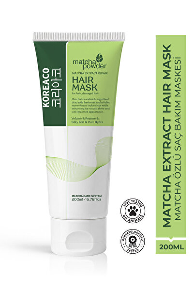 KOREACO Matcha Therapy Mucize Saç Maskesi | Güçlendirici Parlaklık Verici İpe...