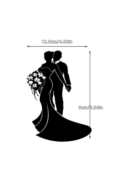Choice13 1pc E Ins Mr&Mrs Happy Wedding Cake Topper Black Acrylic Bride Groom...