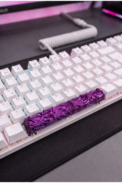 Makerpax Metalik Mor Spacebar Keycaps 6.25U - Cherry MX Uyumlu Mekanik Klavye...