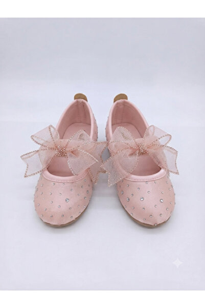 PATİK BEBE Girls' Pearl-Pink Color Orthopedic Stylish Ballet Flats with Non-S...