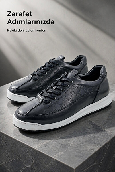 PATRICK CASSA Men's Genuine Leather Sneaker Sports Shoes