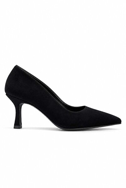 Parponi Monat thin heeled suede stiletto black