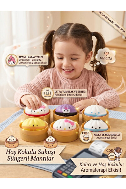 Petish Çin Mantısı Süngerli Kokulu Squishy 1 Adet Karışık Gönderilmektedir