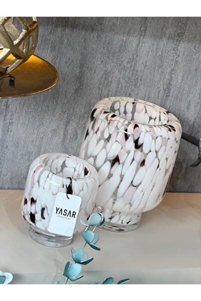 YASAR CONCEPT Murella Cam Vazo Set 11x13 Cm ve 15x20 Cm