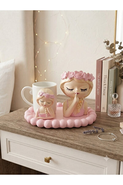 Dekor köşesi Handmade Design Pink Cup Set - Gift Presentation