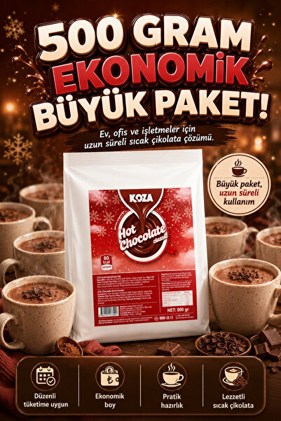 Koza Gurmelerin Seçimi Premium Klasik Sıcak Çikolata Toz İçecek Hot Chocolate 500 GR