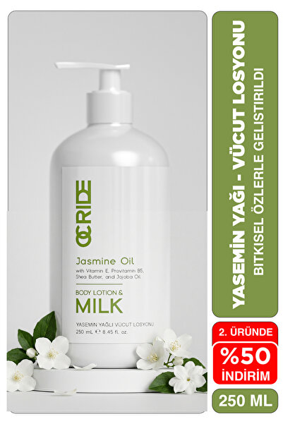 OCRIDE Yasemin Özlü Body Milk Bitkisel Nemlendirici Vücut Sütü ve Losyonu 250 ml