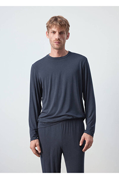 MANGO Man Uzun modal pijama takımı