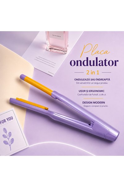 VİS Placă de îndreptat și ondulat părul 2 în 1, coafura valuri