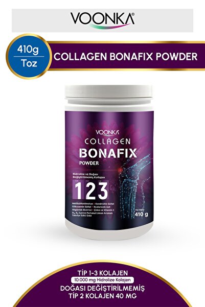 Voonka Collagen Bonafix 410 gr Powder Tip 1 2 3 Hidrolize Kolajen