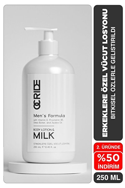 OCRIDE Men's Formula Body Milk Erkekler İçin Bitkisel Nemlendirici Vücut Sütü...