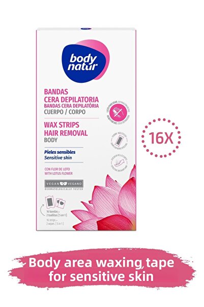 Body Natur Ταινίες αποτρίχωσης με κερί - Σώμα - ευαίσθητο δέρμα, με άνθος λωτού