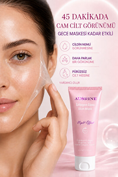 AUSRINE COLLAGEN MASK-GLASS SKIN - KOLAJEN MASK -CAM CİLT