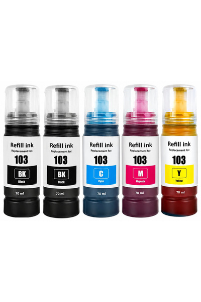 TecHarbor Epson 2 Siyahlı EcoTank L3250 L3252 L3151 L1110 L1210 L3211 L3266 L...