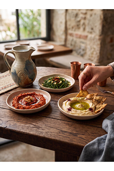 HAZEYA SERAMİK Handmade Stoneware 3' lü Meze Tabağı Seti