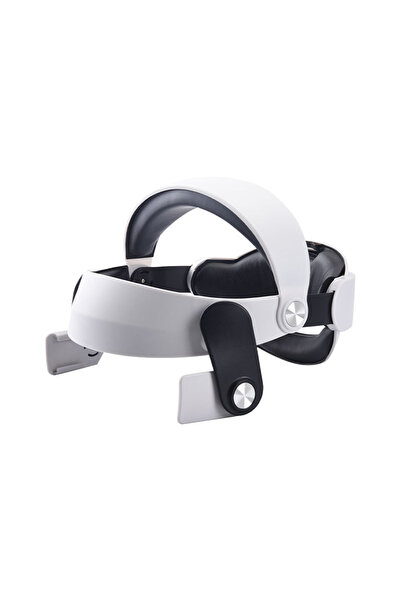 Choice حزام رأس قابل للتعديل باللون الأبيض لنظارات الواقع الافتراضي Oculus Qu...