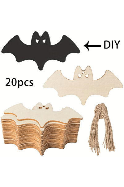 Choice 2MM 20pcs 20pcs Wooden Bat Paper Cut Wood Bat Shapes for DIY Halloween...