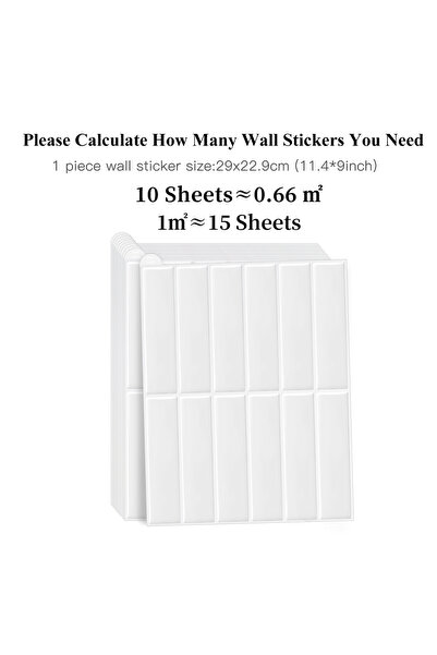 Choice3 T80798-10PCS 5/10sheets Peel and Stick Backsplash Tile for Kitchen Ba...