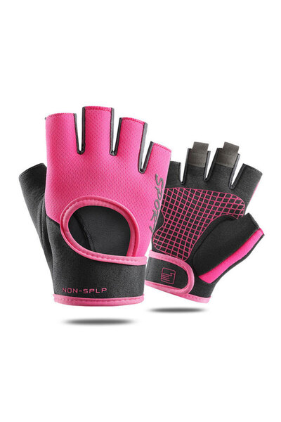 Choice9 M pink Cycling Sport Half Finger Gloves Breathable Anti Slip MTB Bike...