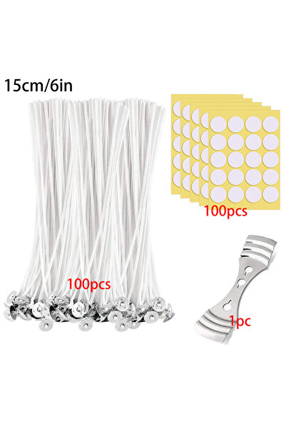 Choice 100 Pieces of 6inch Cotton Candle Wicks, Paraffin-Coated Wicks, 100 Pi...