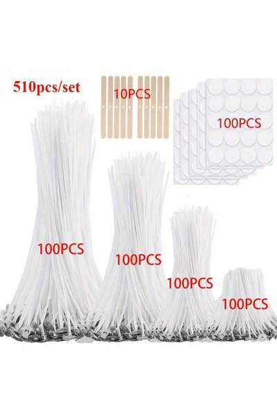 Choice 510pcsWick Set 310/510 Pieces Candle Making Supplies Set, 1"/3.94"/6"/...
