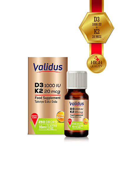 Validus Vitamin D3 + Vitamin K2 Drops 10 ml