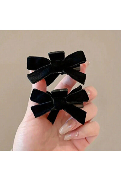 Choice black2pcs 2pcs Black Bow Small Grab Clip Women's Autumn And Winter Vin...