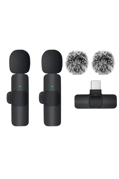 Choice4 K1 DoubleFor Type-C 2.4G Wireless Lavalier Microphone Portable Audio ...