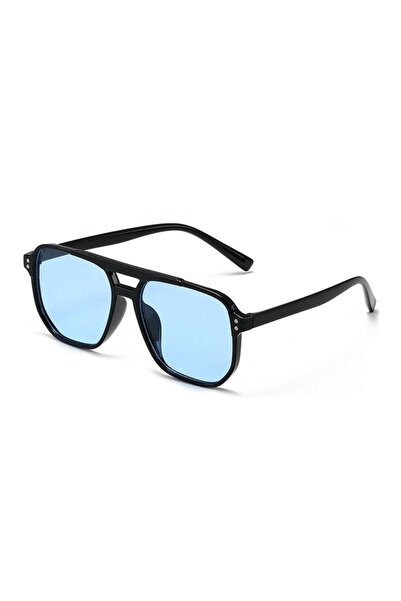 Choice1 Blue Punk Square Frame Sunglasses Anti-UV Beach Eye Protection Black ...
