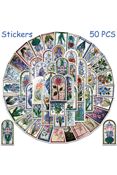 Choice 50pcs 50pcs Colorful Glass Flower Stickers Decals For Phone Laptop Scr...