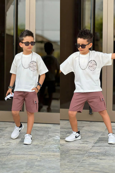 Minigimin Cicileri My Little Boy's Cicileri Skate Boarding Printed Shorts wit...