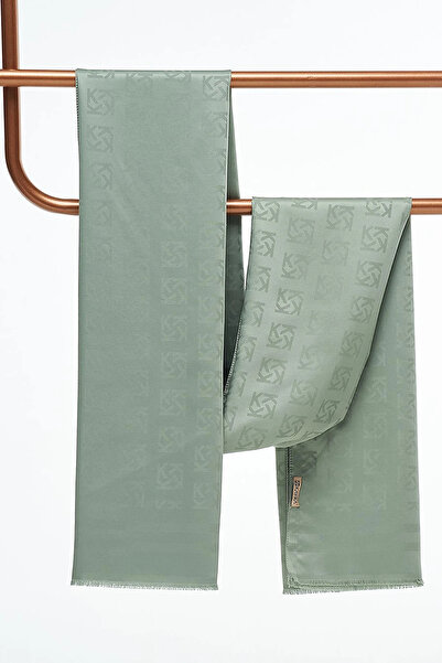 Kayra Logoed Silk Shawl Mint