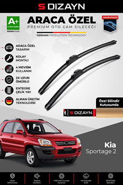 S Dizayn S-Dizayn Kia Sportage Ön Cam Silecek Seti 2004-2010 Premium Araca Öz...