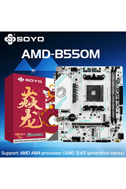 Choice Motherboards SOYO AMD B550M Gaming Motherboard USB3.1 M.2 Nvme Sata3 D...