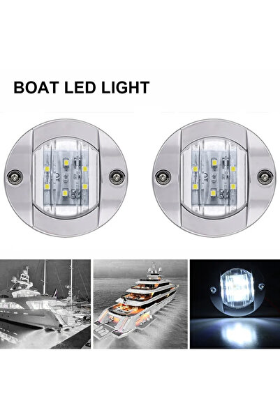 Choice White 2PCS Boat Marine Lights Navigation Light Waterproof Marker Lamp ...