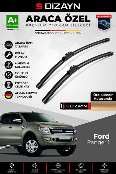 S Dizayn S-Dizayn Ford Ranger Ön Cam Silecek Seti 2011-2015 Premium Araca Öze...