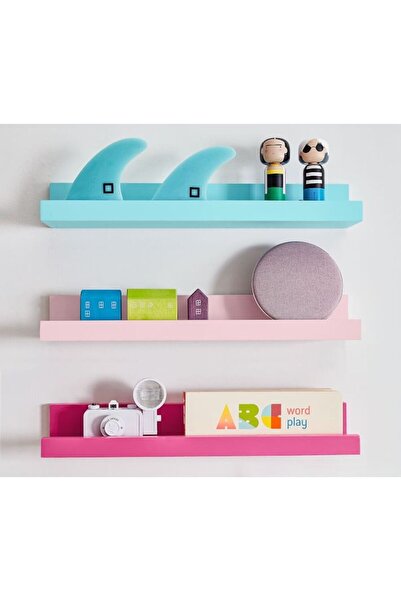 DesingbabyM Renkli Montessori Bebek ve çocuk odası duvar rafı, oda aksesuarı ...