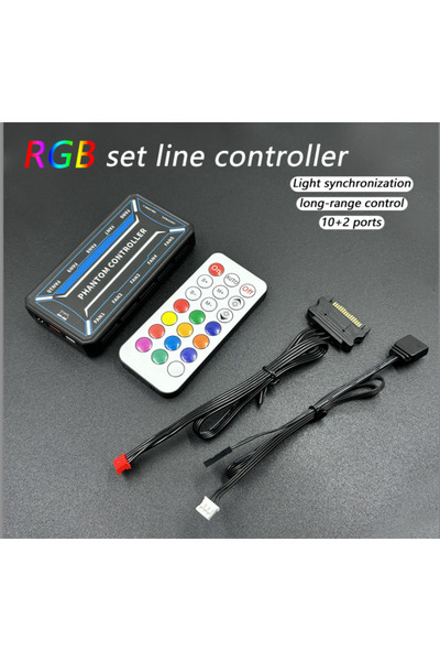Choice موزع مراوح الكمبيوتر 6P - موزع مراوح RGB أزرق بـ 6 دبابيس و10+2 منفذ م...