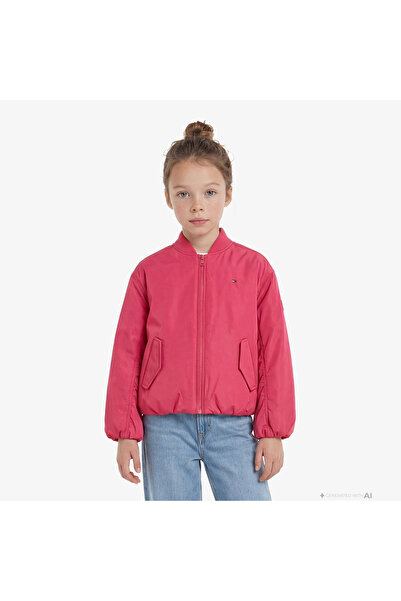 Tommy Hilfiger Essentials Çocuk Pembe Ceket