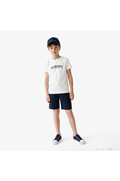 Tommy Hilfiger Monotype Çocuk Beyaz Eşofman Takımı