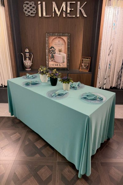 ilmek Seamless Rectangular Tablecloth 320X220Cm - No Ironing Required - Wedding Event Organization Hotel Restaurant
