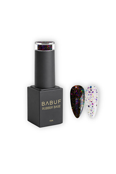 BABUF Bază Rubber paietată Galaxy Elixir RBPA7, violet holografic, 15ml