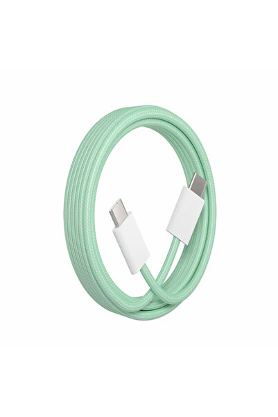 Choice 1m Green Type C to Type C Multi Color Cable PD Fast Charging Data Cabl...
