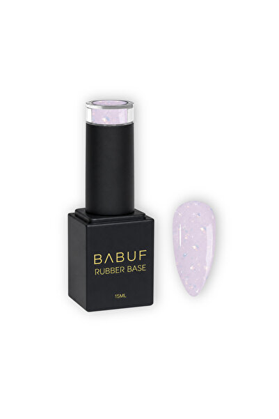 BABUF Bază Rubber paietată Dreamy Elixir, violet holografic, 15ml
