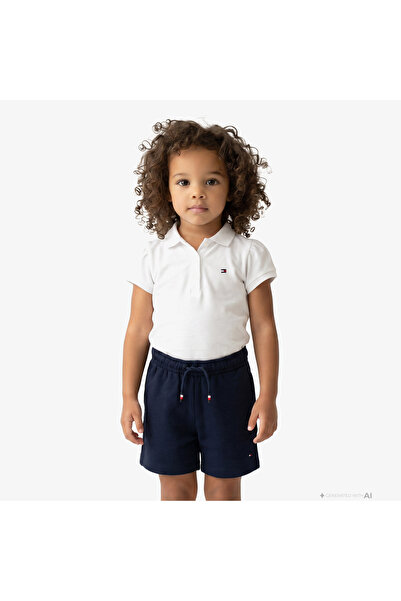Tommy Hilfiger Little Çocuk Beyaz Polo Yaka T-Shirt