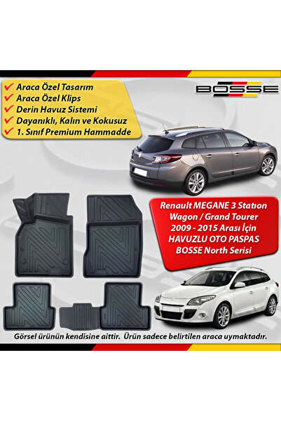 BOSSE North Renault Megane 3 Paspas Sport Tourer Araca Özel Paspas 2009 2015 ...