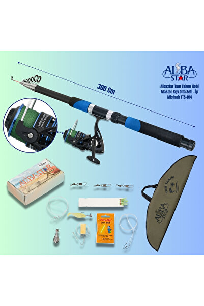 Albastar Tam Takım Hobi Master Kıyı Olta Seti – İp Misinalı – 300 cm - TTS104