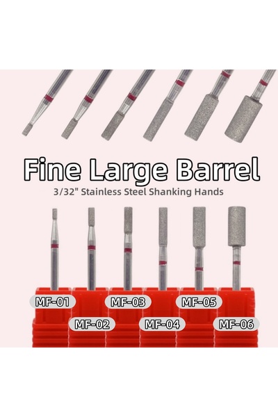 choice2 01 F29 1Pcs Diamond Nail Drill Bit Fine Grit Size Large Barrel Cuticl...