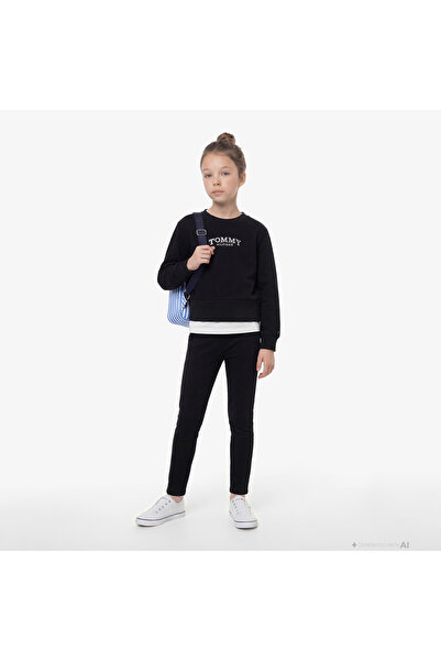 Tommy Hilfiger Essentials Çocuk Siyah Eşofman Takımı