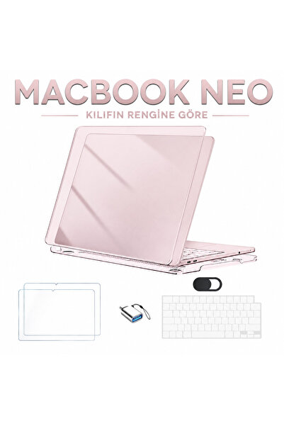 UnDePlus Macbook Neo 13 inç A18 Pro A3404 Kılıf +2adet Ekran Koruyucu +OTG +K...